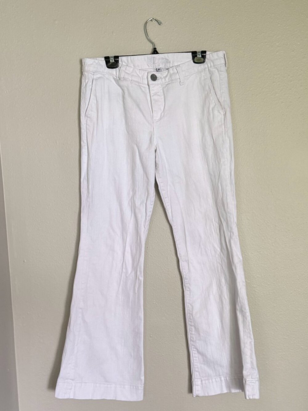 KUT from the Kloth Meg White Wide Leg Trousers Jeans Size 12 High Rise KP746MA2N